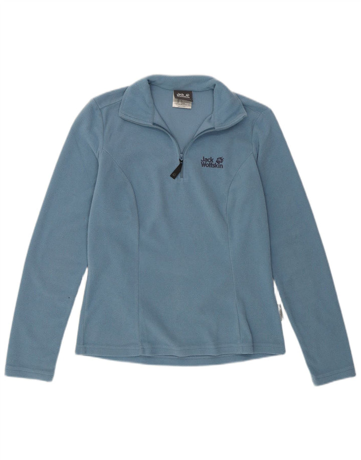 JACK WOLFSKIN Fleecetrøje med lynlås til kvinder UK 10 Lille blå polyester