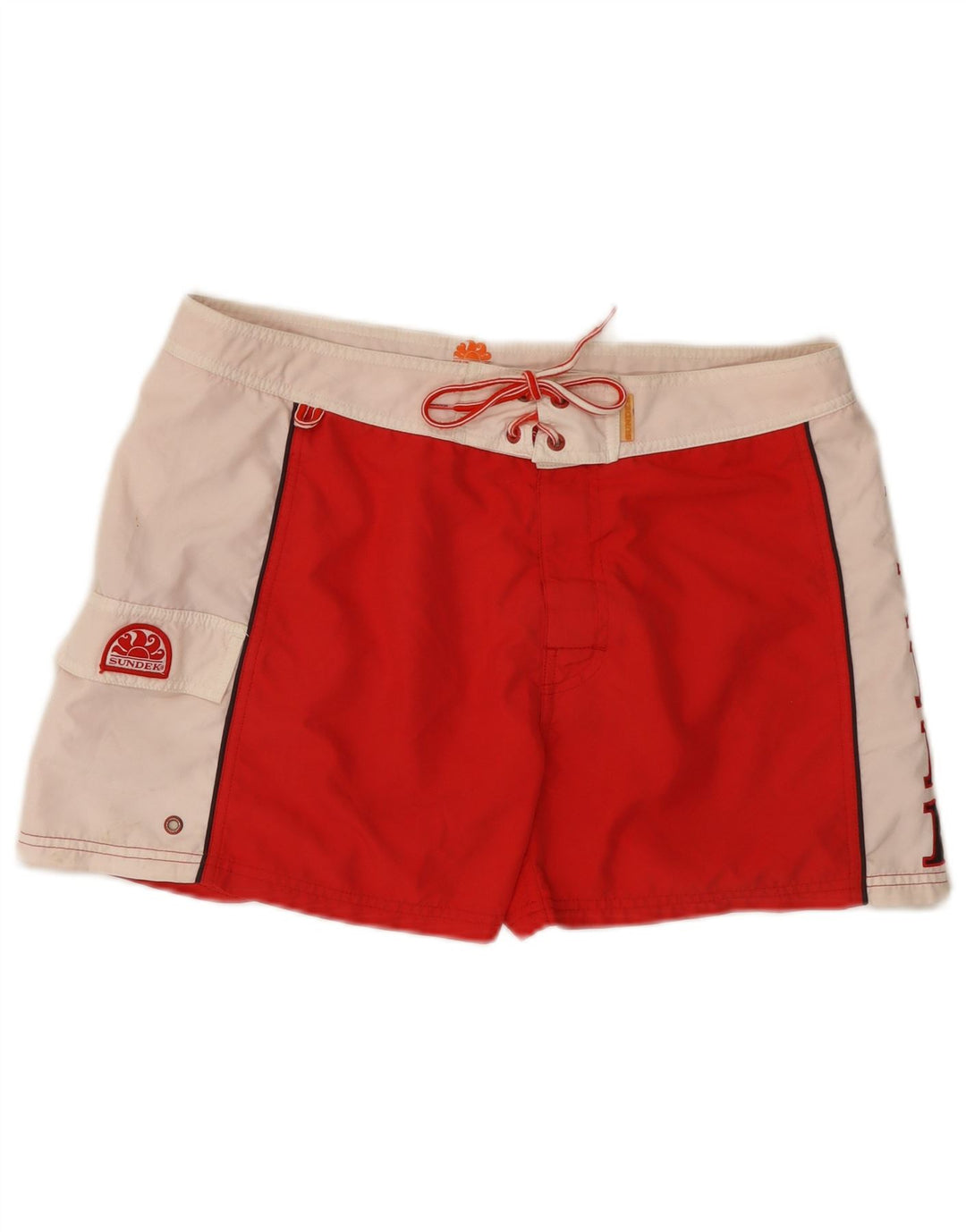 Sundek Herre grafiske badeshorts Large Red Colourblock