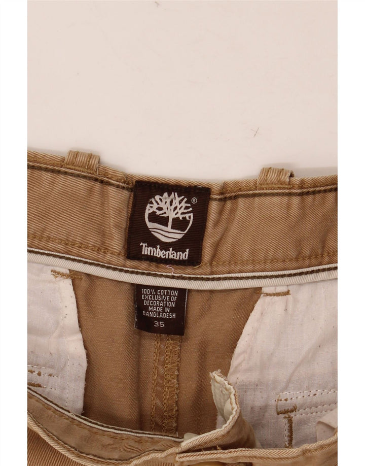 TIMBERLAND Herre Cargo Shorts W35 Large Beige Bomuld
