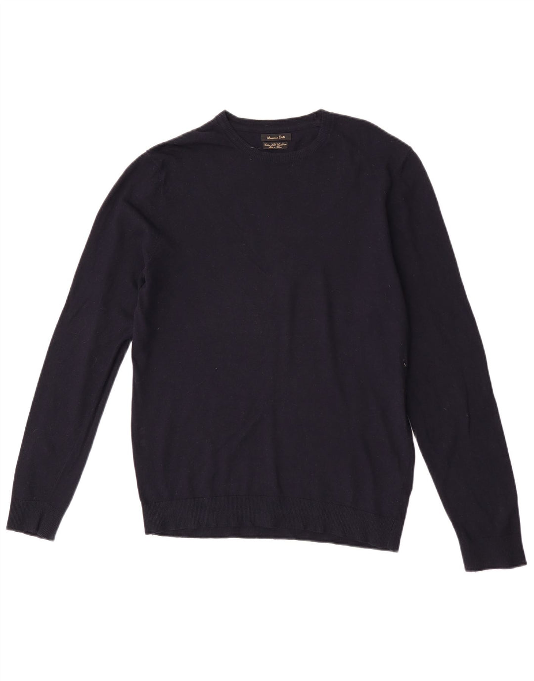 Massimo Dutti Herre Crew Neck sweater Medium Navyblå Bomuld