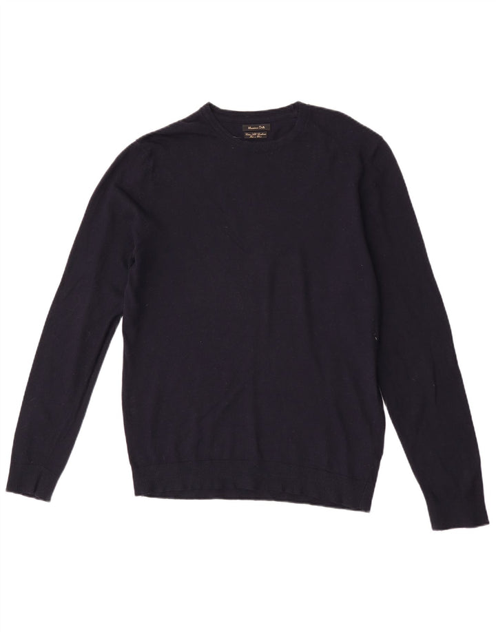 Massimo Dutti Herre Crew Neck sweater Medium Navyblå Bomuld
