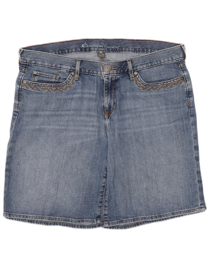 Eddie Bauer Dame denim Shorts US 12 Large W34 Blue Cotton