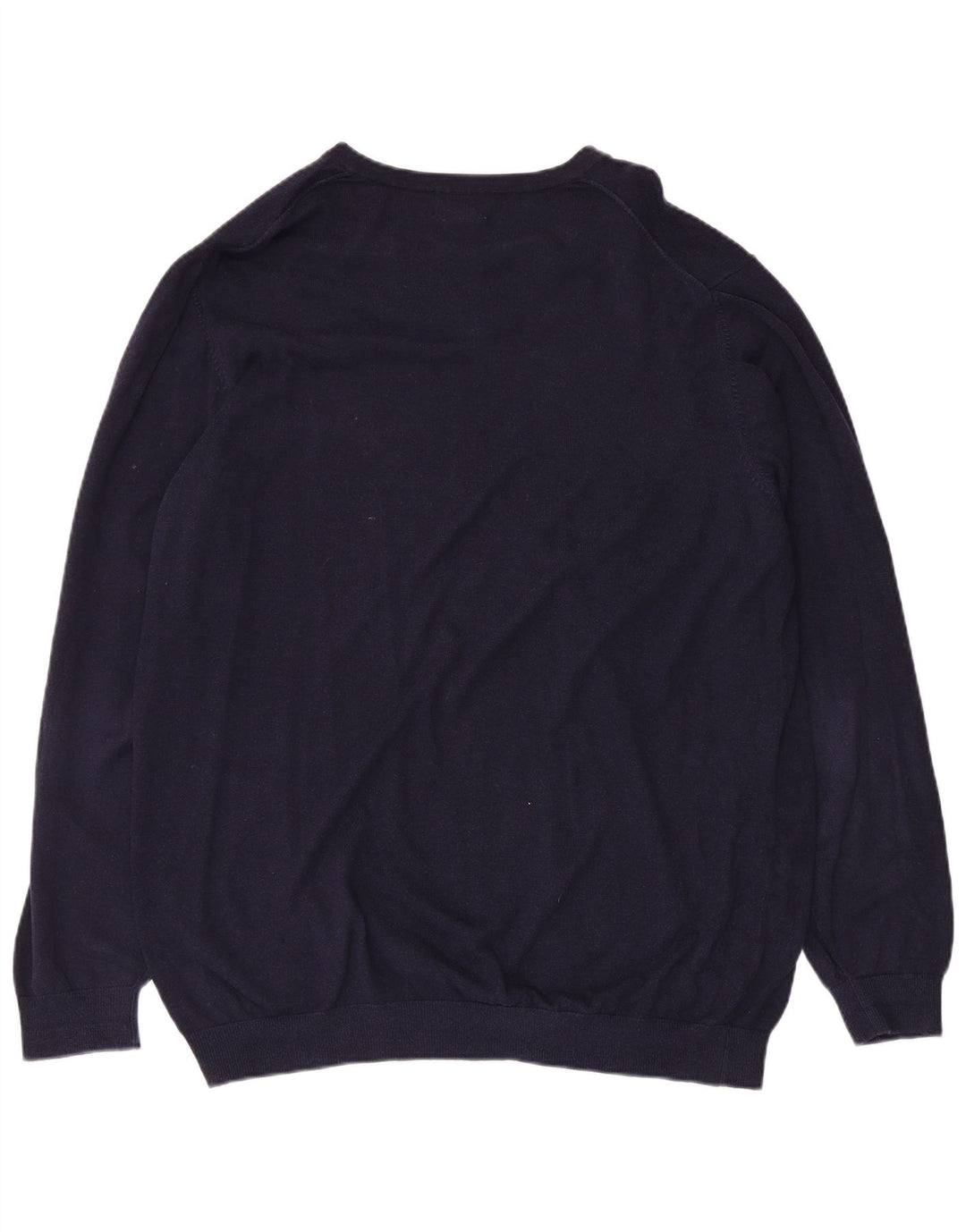 L.L.Bean Herre høj V-hals sweater XL marineblå bomuld