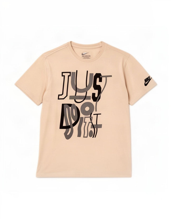 Nike Herre Athletic Cut Grafisk T-Shirt Top Medium Grey Bomuld