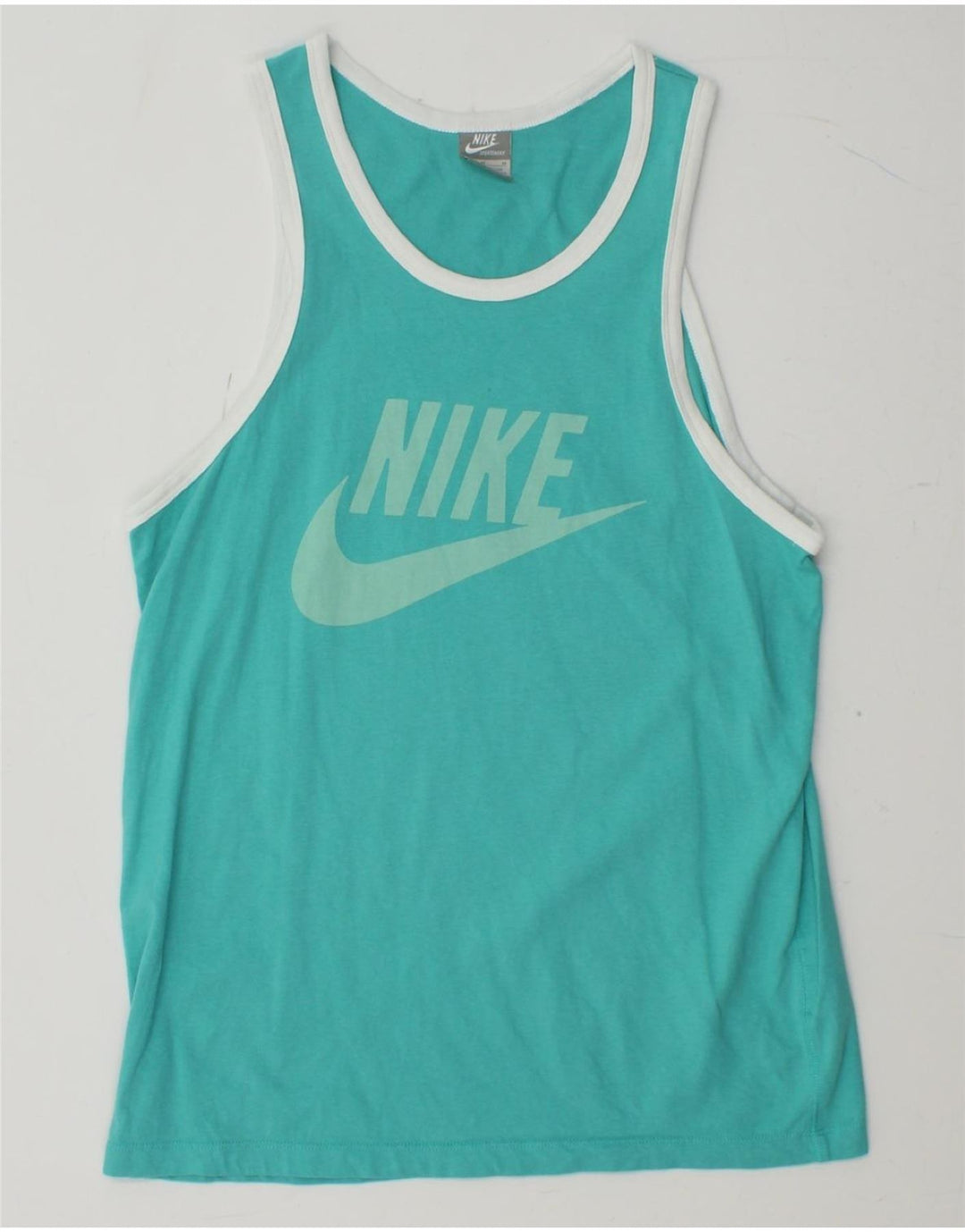 NIKE Herre grafisk vest Top Medium turkis bomuld