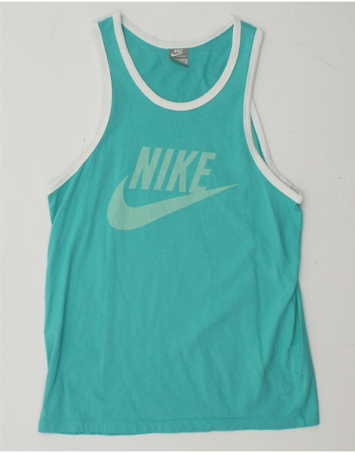 NIKE Herre grafisk vest Top Medium turkis bomuld