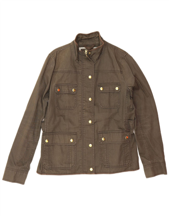 J. Crew Womens Utility Jacket UK 14 Medium Khaki Cotton