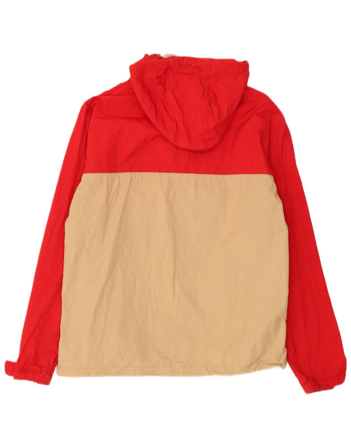Flatbush Dame Hætte Anorak Jacket UK 16 Large Red Colourblock Bomuld