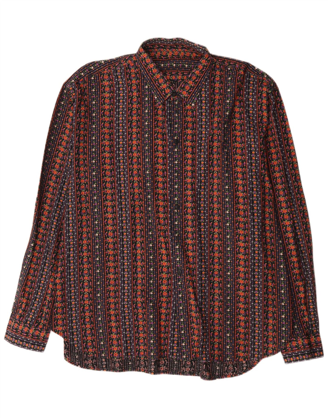 Vintage herreskjorte XL flerfarvet geometrisk