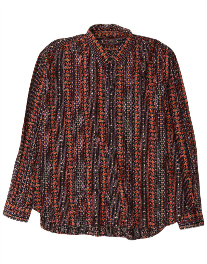 Vintage herreskjorte XL flerfarvet geometrisk