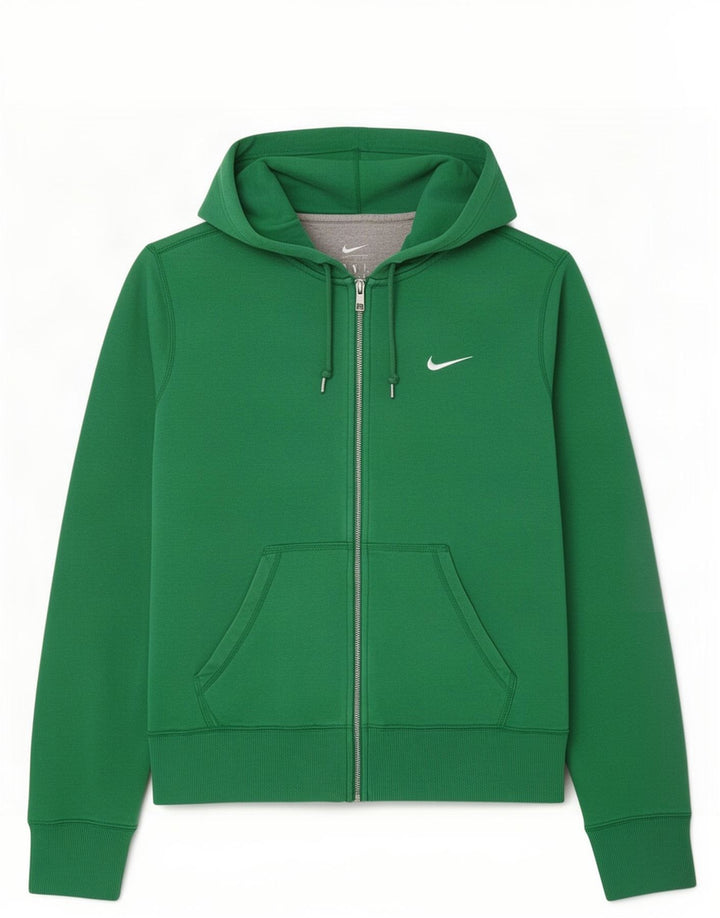 Nike hættetrøje med lynlås til mænd mellemgrøn bomuld