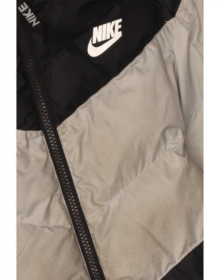 Nike hættejakke til drenge 12-13 år Stor sort farveblok