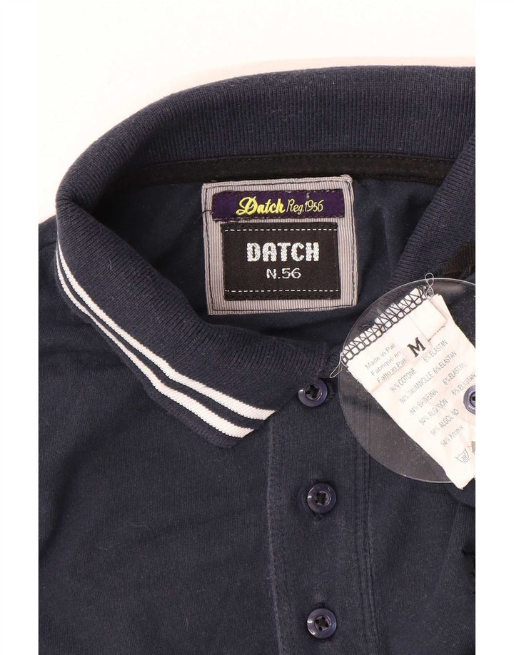 Datch Langærmet Polo Shirt til mænd Medium Navyblå Bomuld