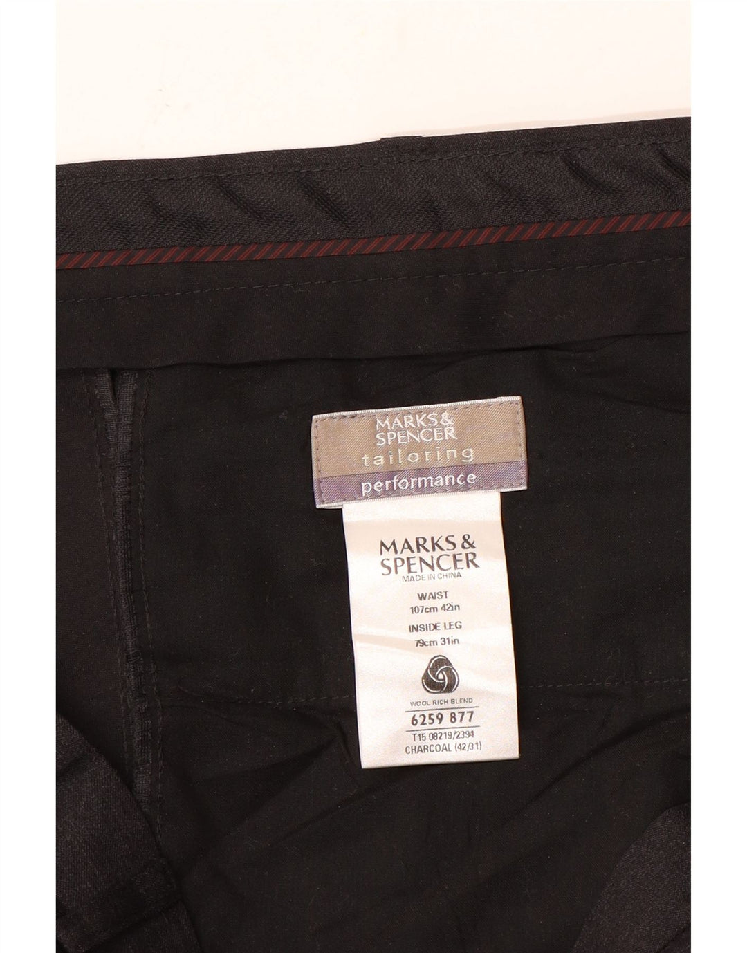 Marks & Spencer Straight Suit Bukser til mænd str. 42 W42 L31 Grå