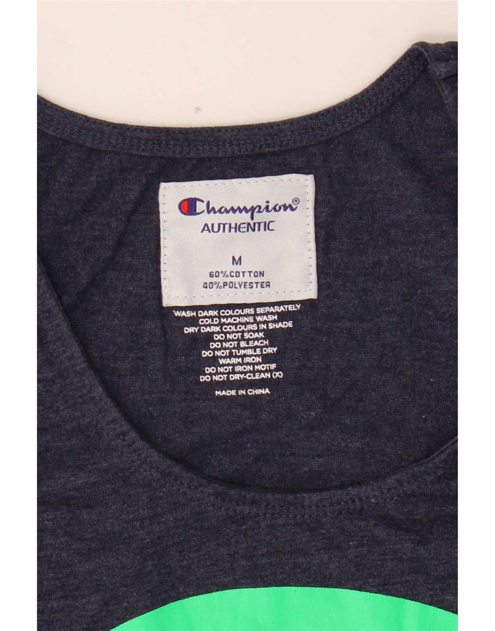 Champion Herre Grafisk Vest Top Medium Marineblå Bomuld