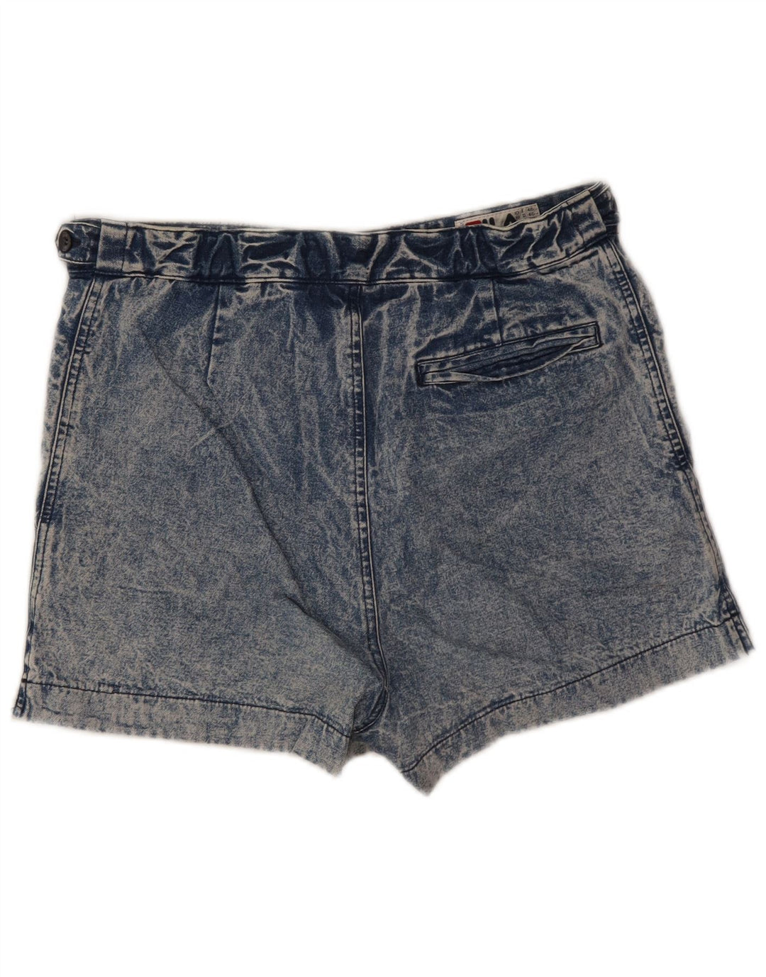 Fila Dame højtaljede denimshorts IT 46 Large W30 Blå
