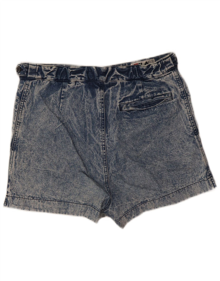 Fila Dame højtaljede denimshorts IT 46 Large W30 Blå