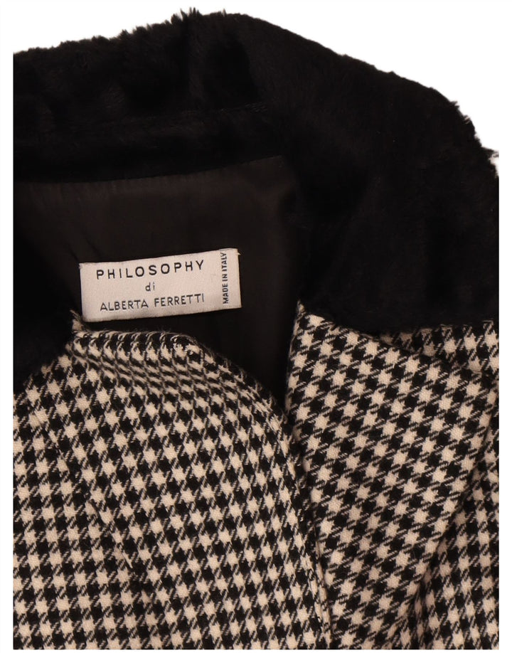 PHILOSOPHY DI ALBERTA FERRETTI Dame Blazer Jakke UK 12 Medium Sort