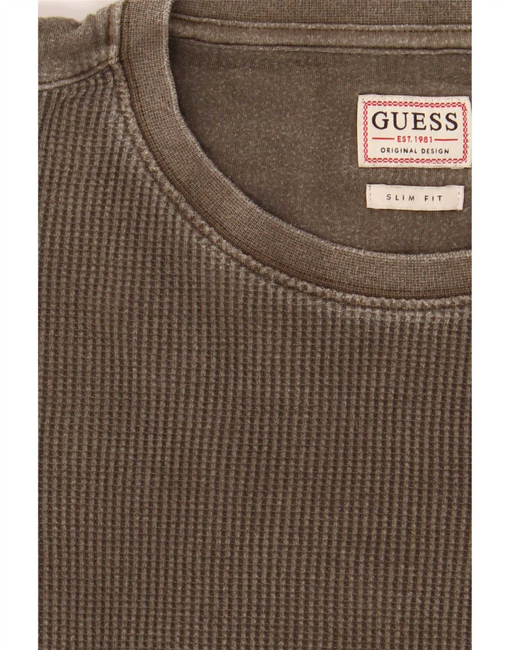 Guess Herre Slim Fit Top Langærmet Medium Khaki