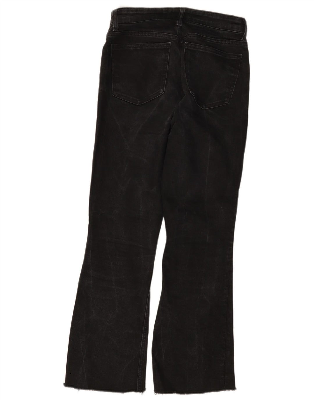 Zara Dame Bootcut Jeans EU 38 Small W28 L26 Sort Bomuld