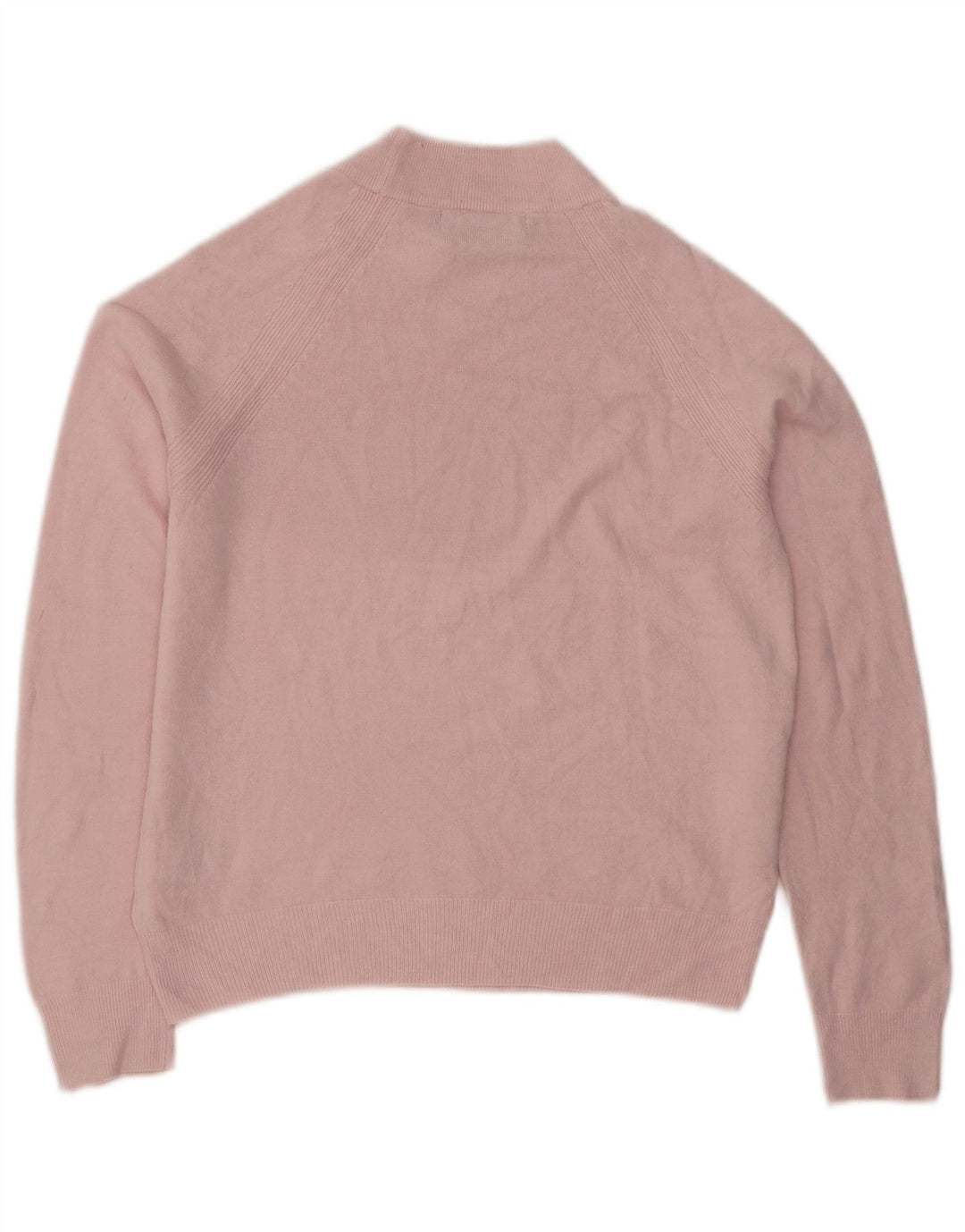 Marks & Spencer Dame Crop Turtle Neck Jumper Sweater UK 8 Small Pink