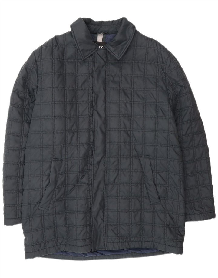 Geox Herre Respira Polstret Frakke IT 56 3XL Navy Blue Polyester