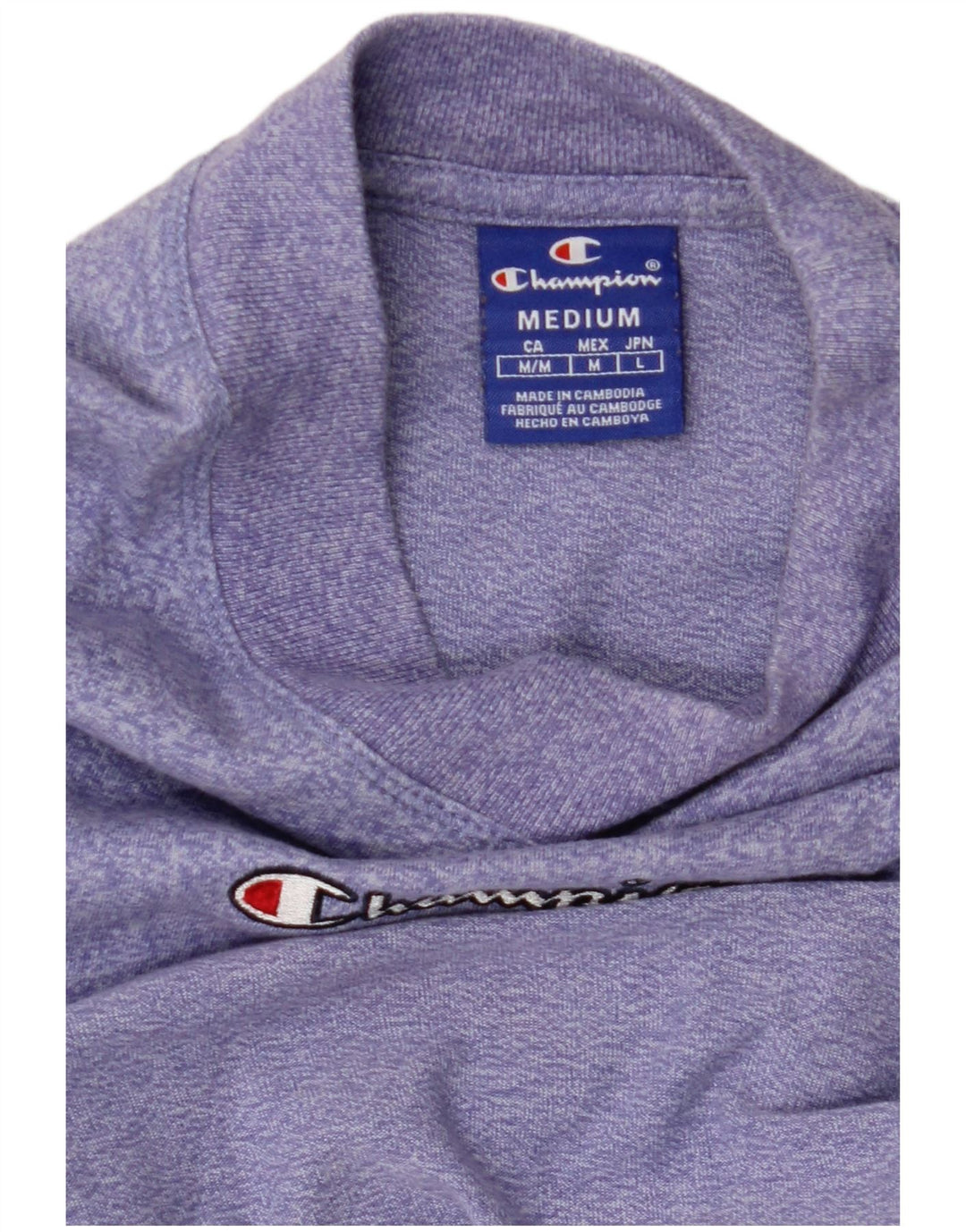 CHAMPION Grafisk T-shirt top til kvinder DK 12 Medium Lilla Flecked