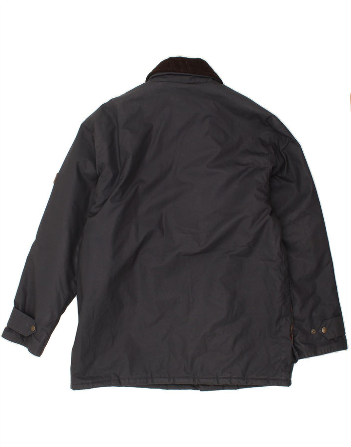 VINTAGE Herre Utility Jacket UK 42 XL Navy Blue Cotton