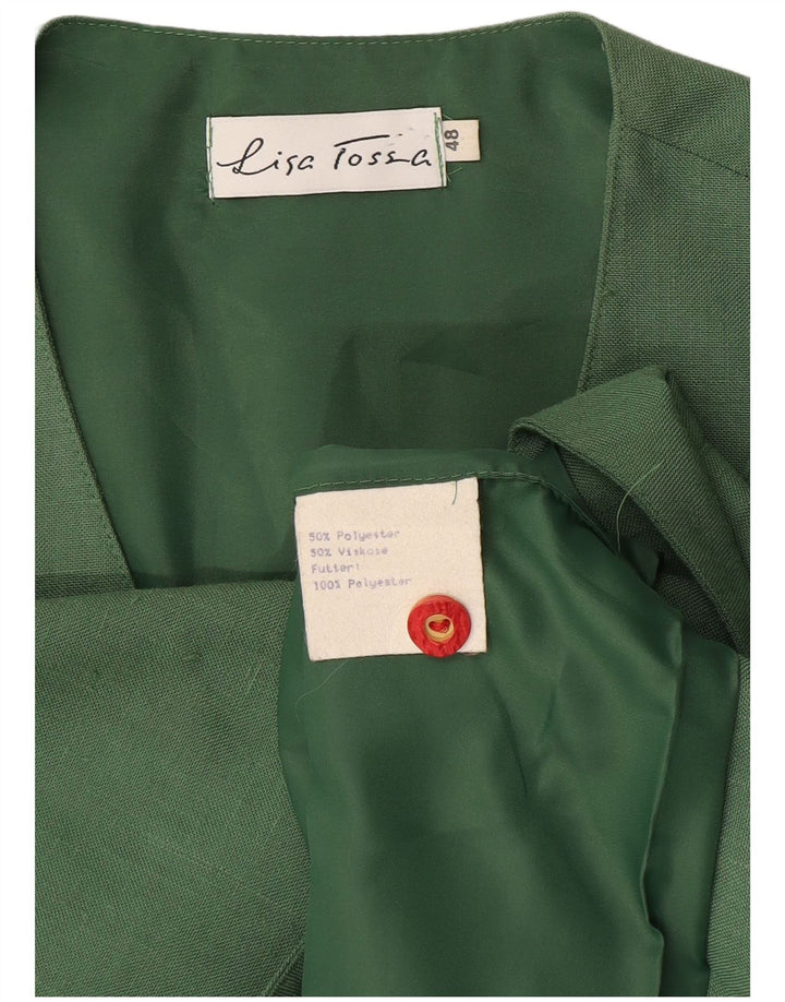 Vintage damevest IT 48 XL Grøn polyester