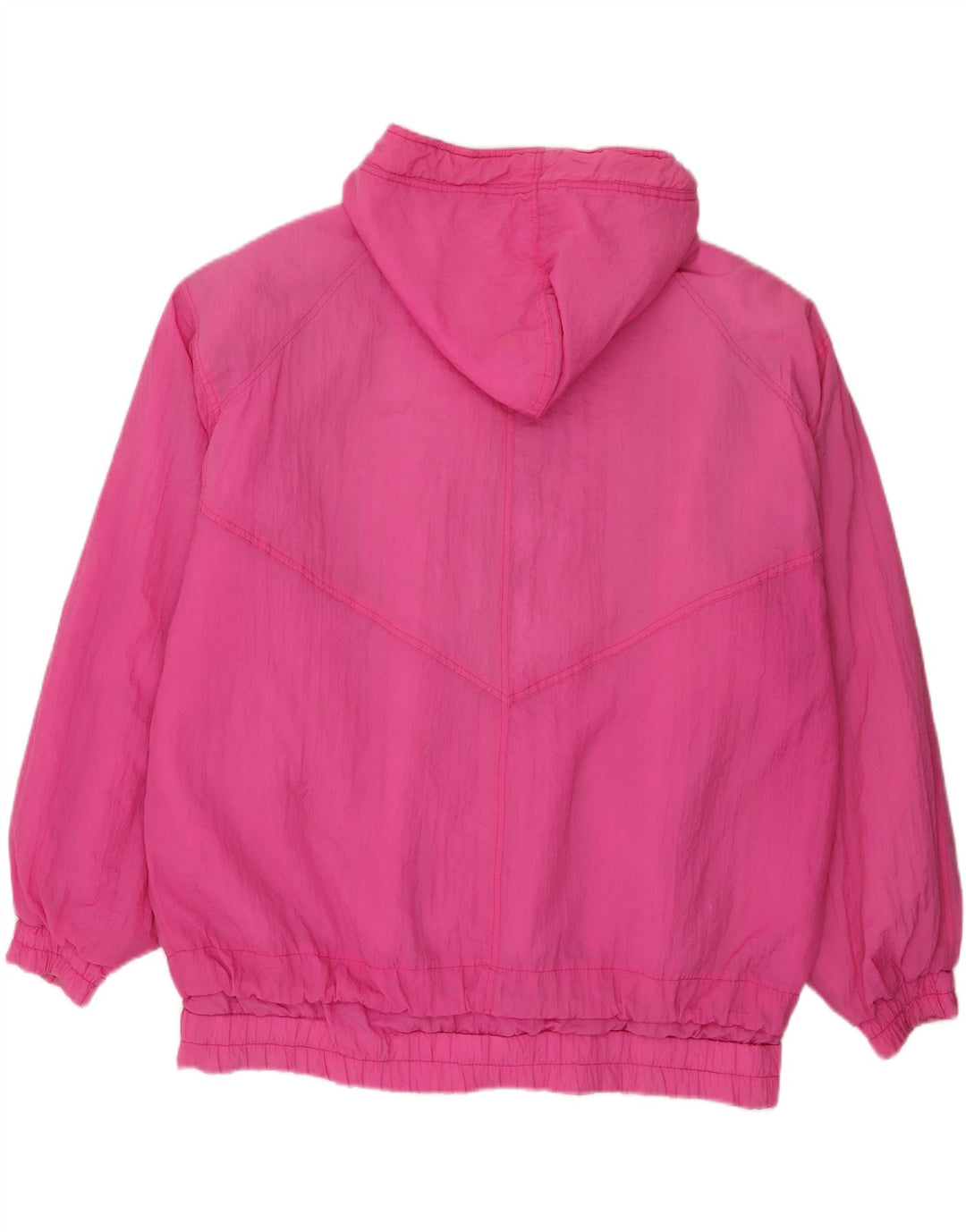 Vintage hættejakke til kvinder oversize polstret jakke UK 24 4XL Pink Polyamid