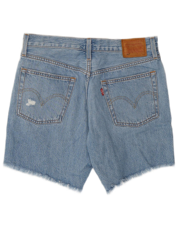 Levi's Womens 501 Distressed Denim Shorts W27 Small Blue Cotton