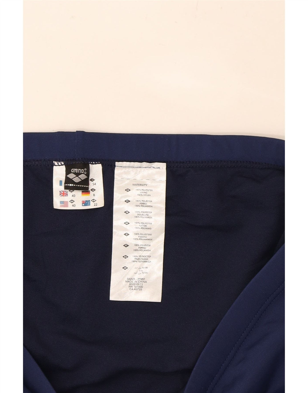 ARENA Womens Graphic Sport Shorts EU 40 Medium  Navy Blue Polyester Vintage Arena and Second-Hand Arena from Messina Hembry 