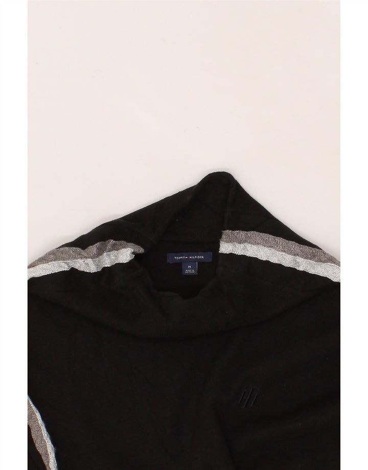 TOMMY HILFIGER Womens Turtle Neck Jumper Sweater UK 14 Medium Black Vintage Tommy Hilfiger and Second-Hand Tommy Hilfiger from Messina Hembry 