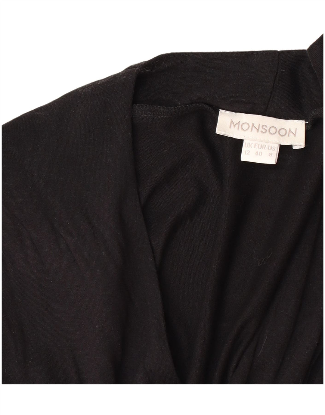 Monsoon Dame Ærmeløs Maxikjole UK 12 Medium Sort
