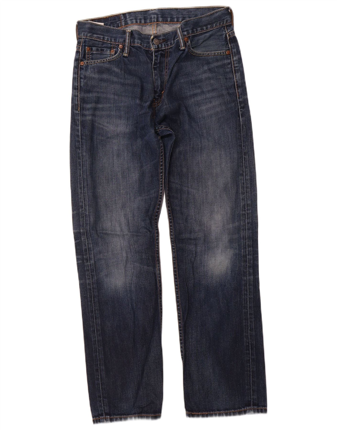LEVI'S Herre 504 Straight Jeans W30 L30 Blå Bomuld