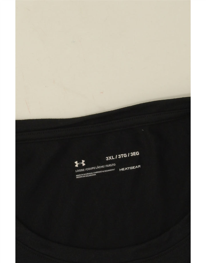 Under Armour Herre Heat Gear Grafisk Top Langærmet 3XL Sort Polyester