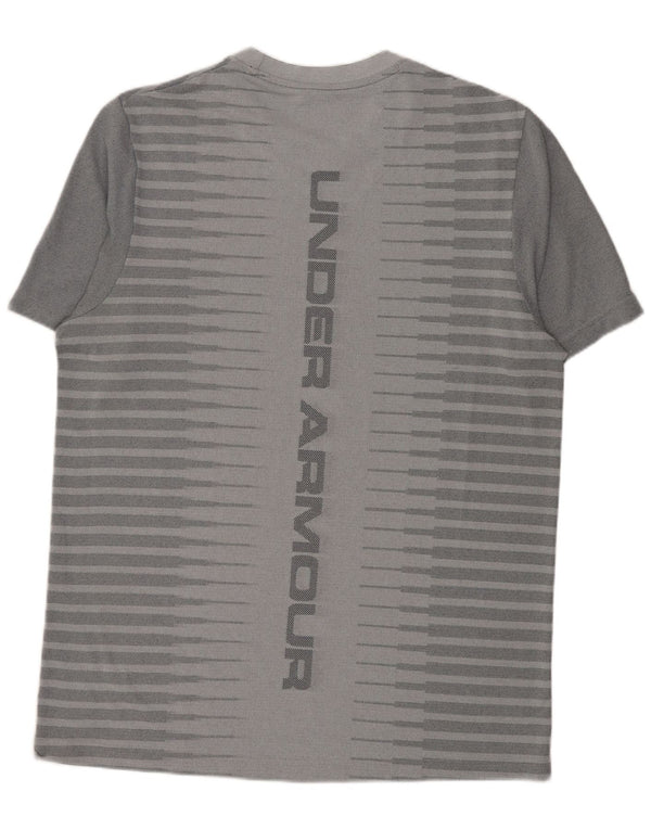 Under Armour Herre Grafisk T-Shirt Top Stor Grå Stribet