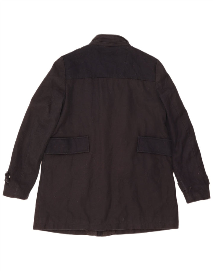 Zara Dame Windbreaker Coat UK 14 Medium Navy Blue Bomuld