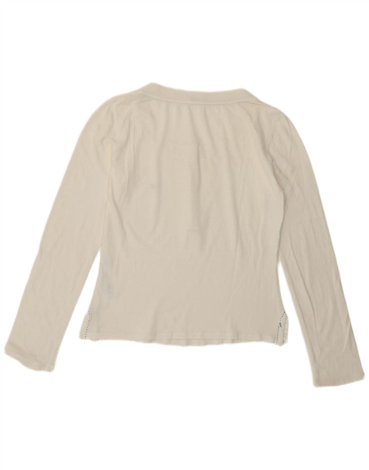 Marella Dame Top Langærmet UK 14 Large Off White Bomuld