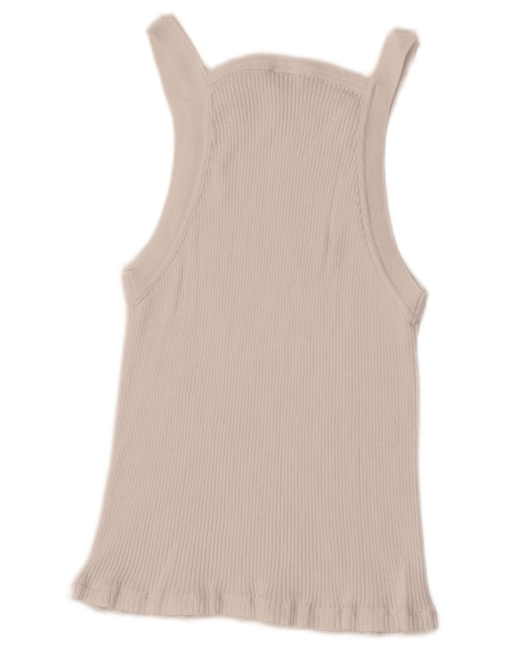 Massimo Dutti Dame Crop Vest Top UK 14 Large White