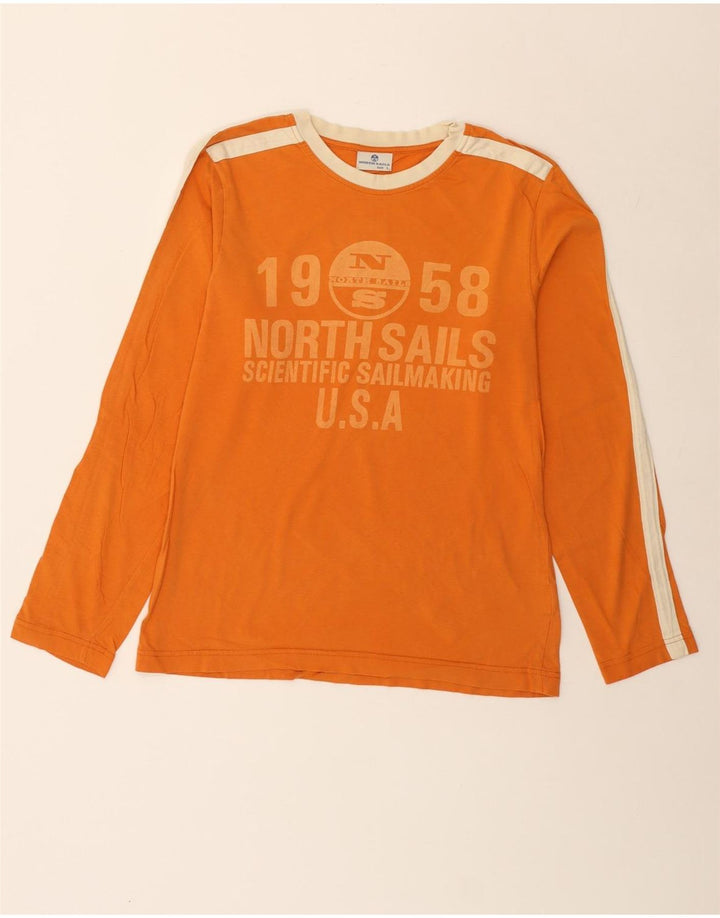 North Sails Herre Grafisk Top Langærmet Stor Orange Bomuld