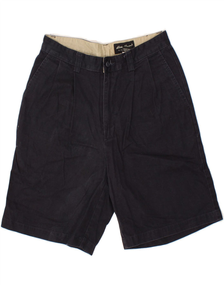EDDIE BAUER Mens Pegged Chino Shorts W30 Medium  Navy Blue Cotton Vintage Eddie Bauer and Second-Hand Eddie Bauer from Messina Hembry 