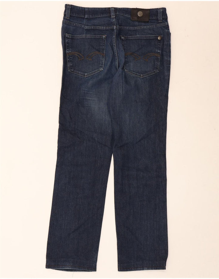 TRUSSARDI Straight jeans til mænd W35 L30 Marineblå bomuld