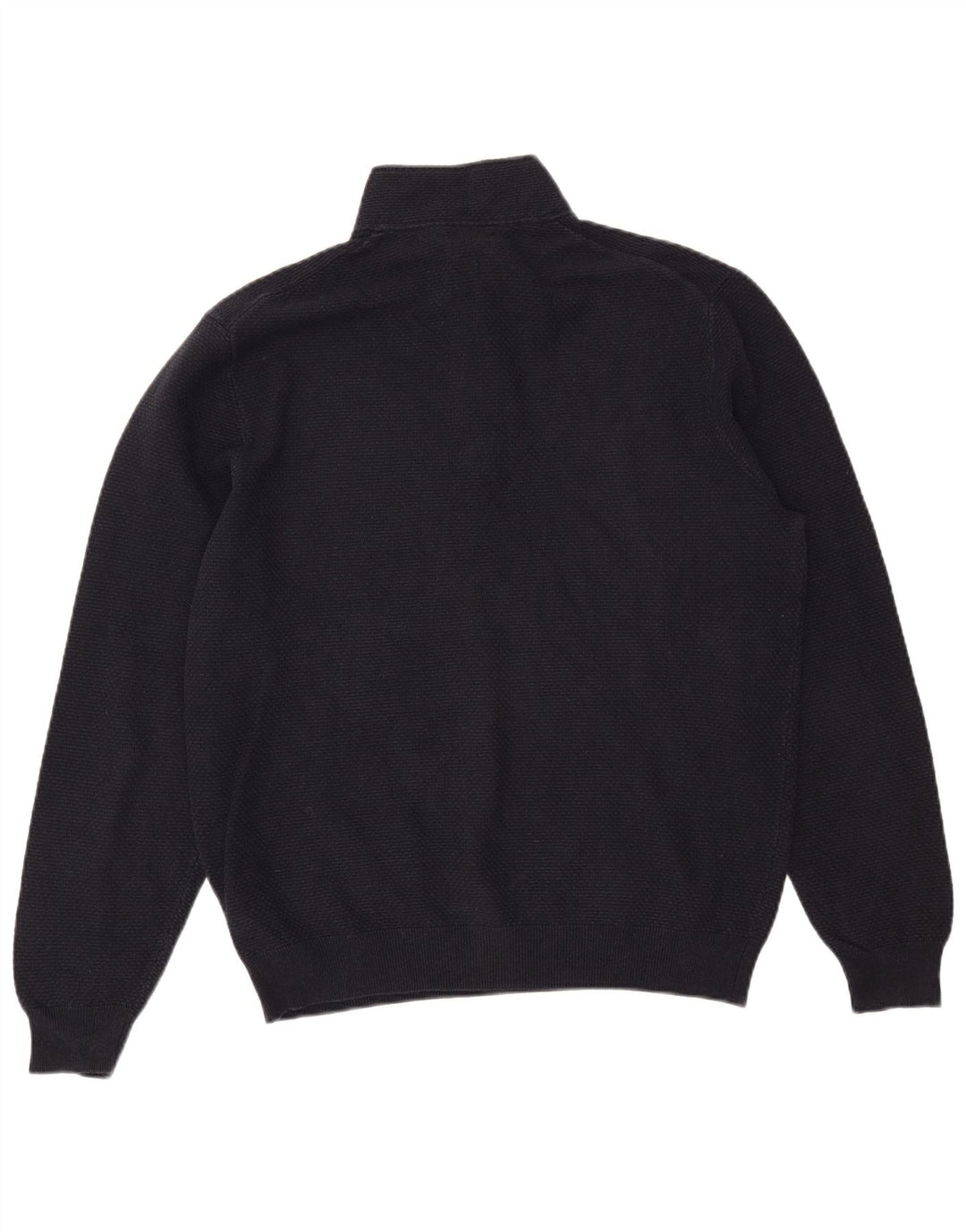 MASSIMO DUTTI Herre lynlås-hals sweater 2XL marineblå bomuld