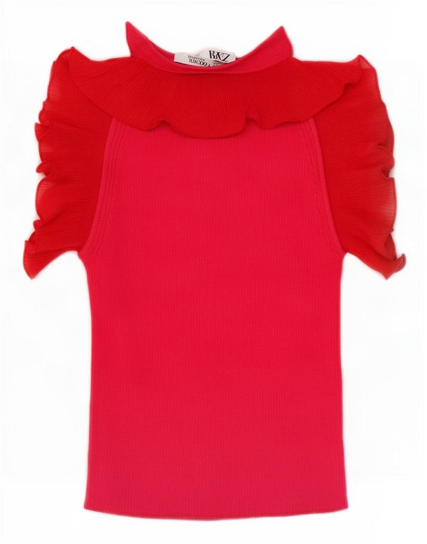 Zara Womens Crop Off Shoulder Bluse Top UK 8 Small Pink Viscose