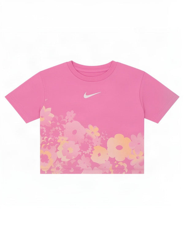 Nike T-shirt top til piger 2-3 år Pink blomsterbomuld