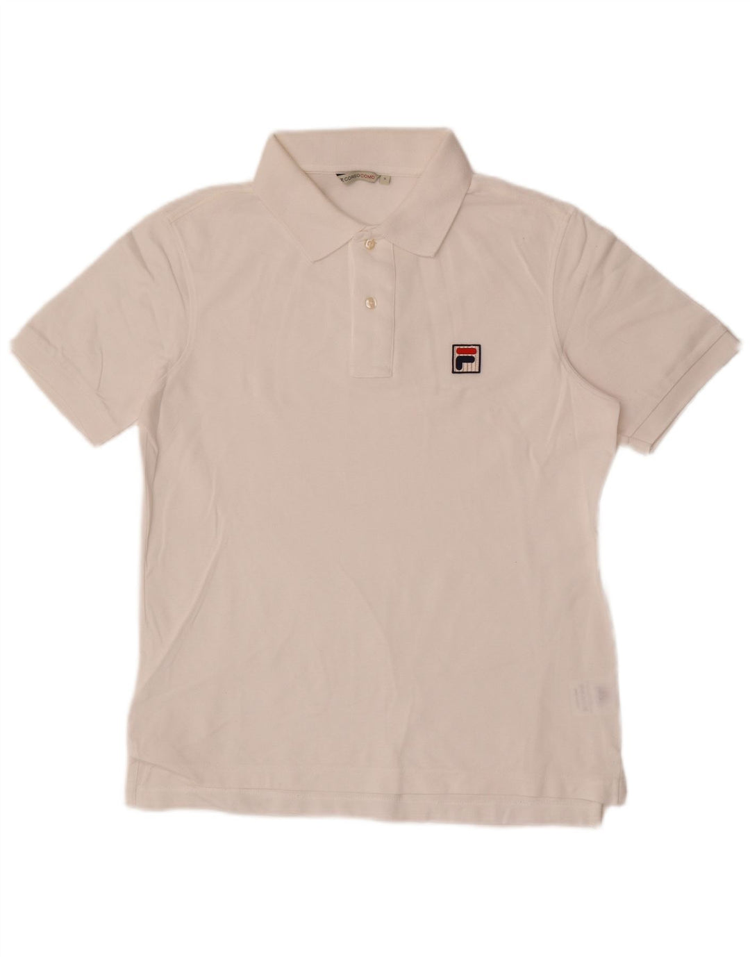 Fila Herre Polo Shirt Lille Hvid Bomuld