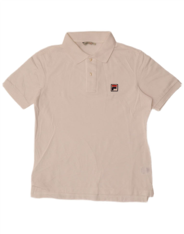 Fila Herre Polo Shirt Lille Hvid Bomuld