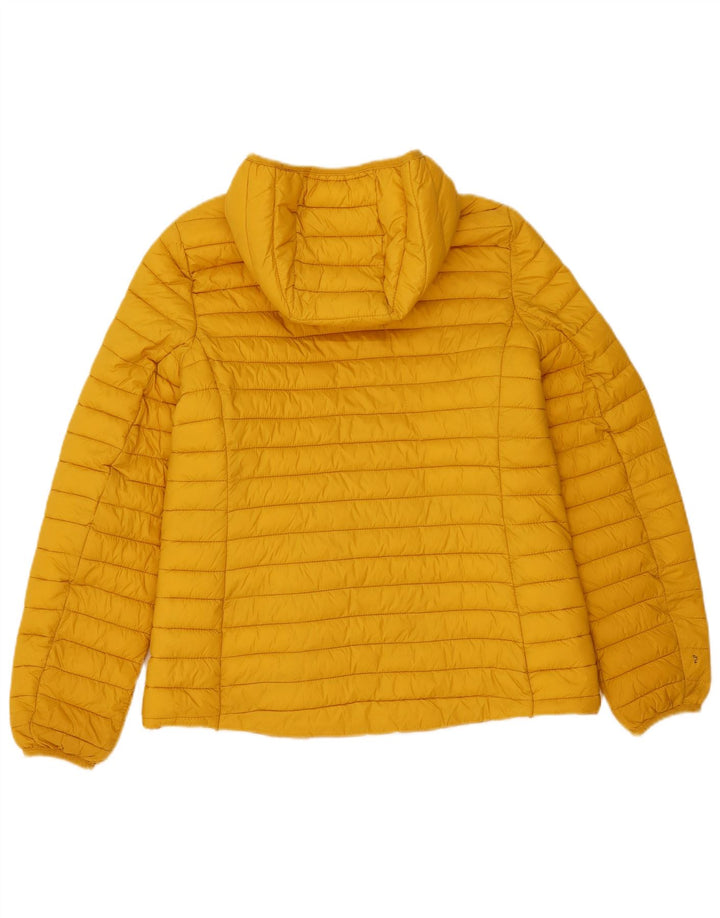 Joules Polstret hættejakke til kvinder UK 14 Medium Gul Polyamid