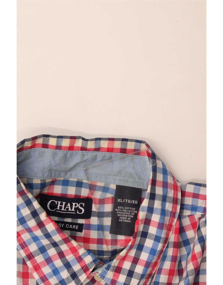 Chaps Herre Easy Care Shirt XL Flerfarvet Gingham Cotton